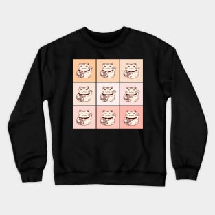 Vintage Japanese Pop Art Retro Cat Aesthetic Streetwear 443 Crewneck Sweatshirt